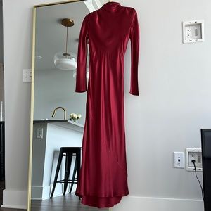Zara Satin Size XS Maroon Bright Color